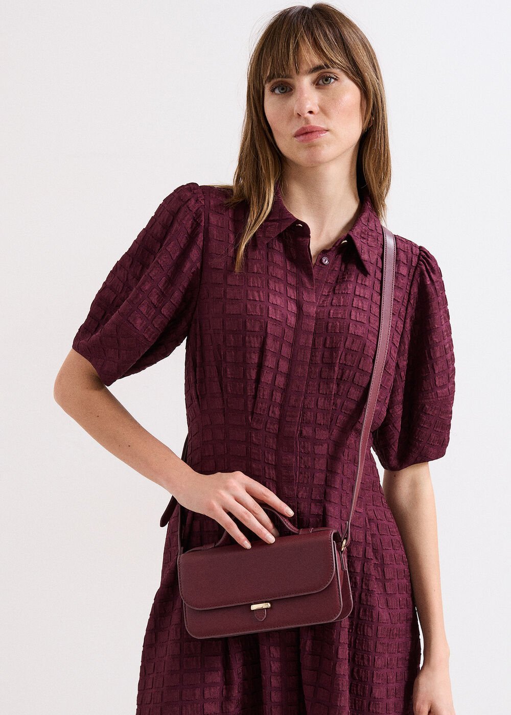 Leather Mini Bag Dark Red