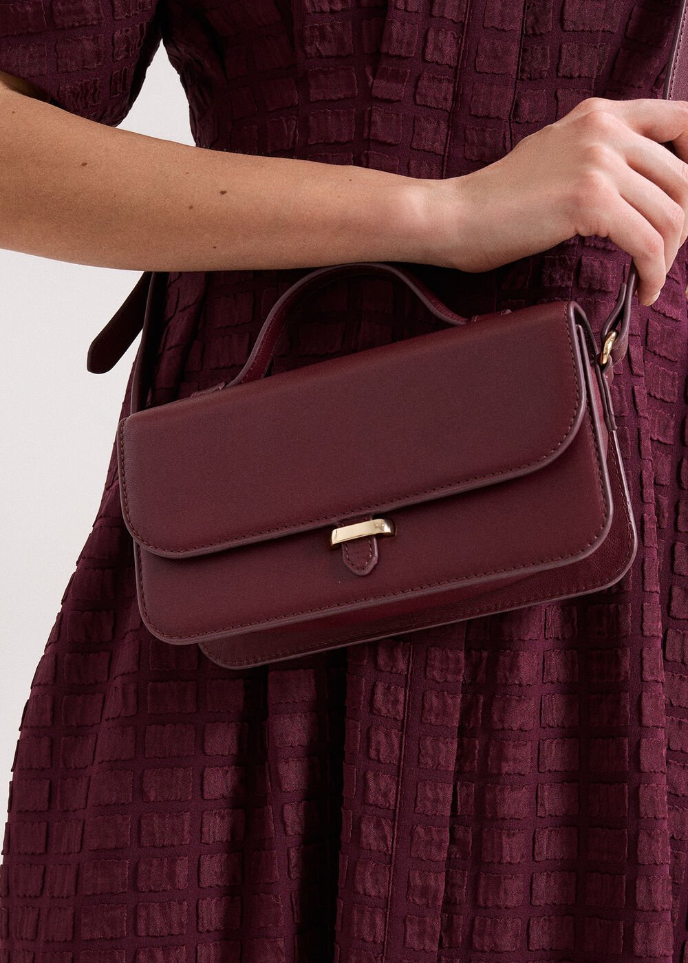 Leather Mini Bag Dark Red
