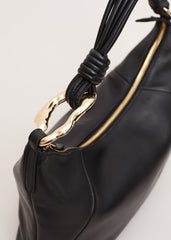 Twisted Handle Bag Black