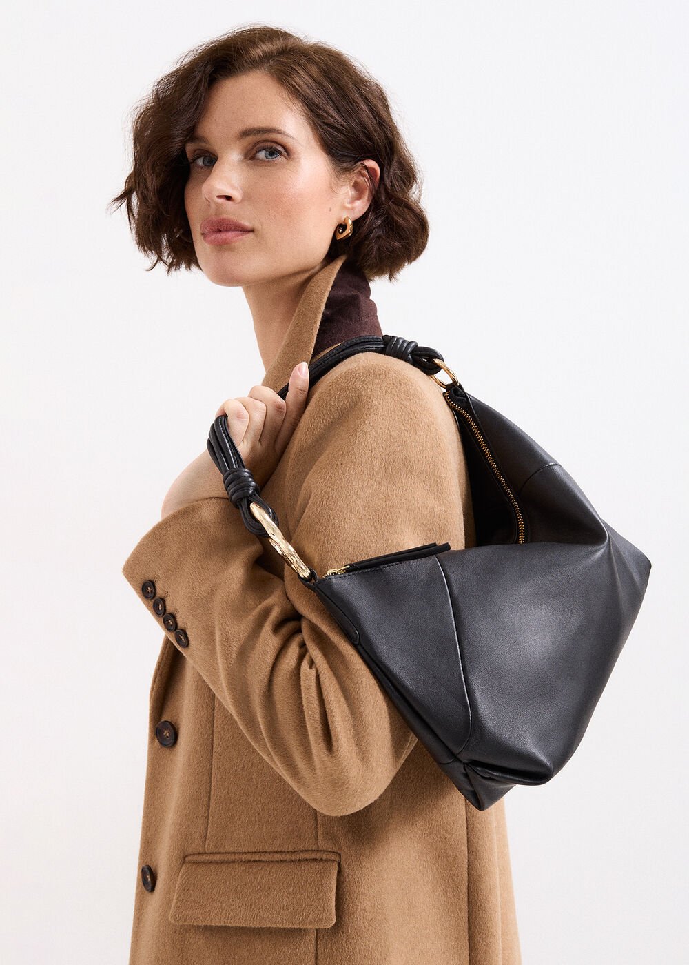 Twisted Handle Bag Black