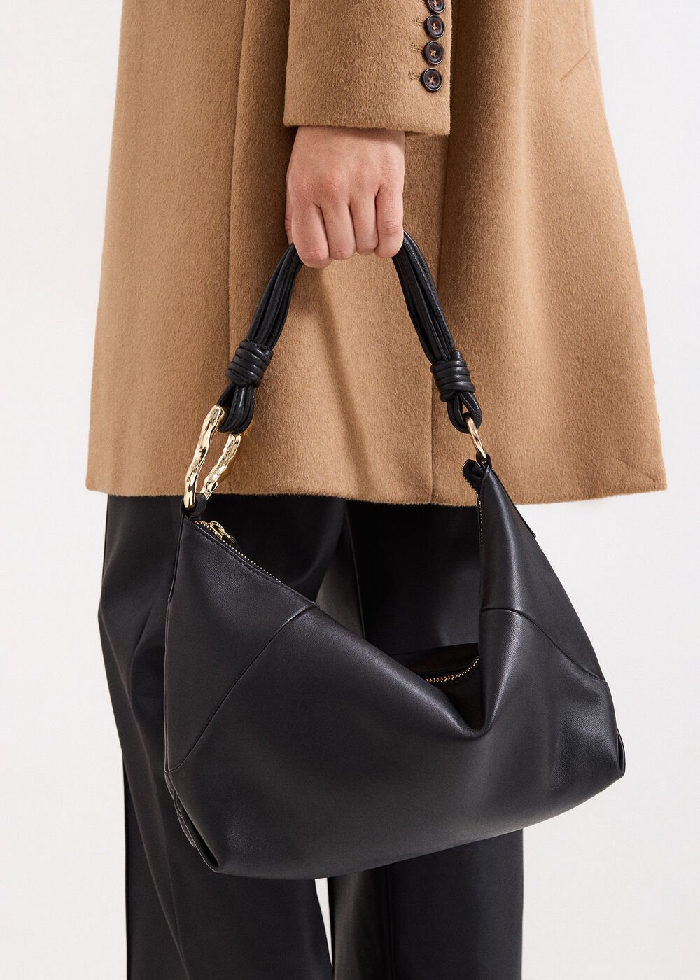 Twisted Handle Bag Black