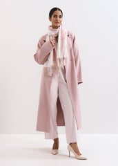 Checked Scarf Pale Pink