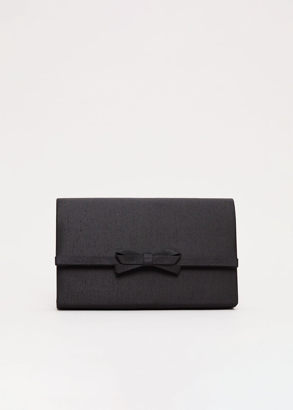 Grosgrain Bow Clutch Black