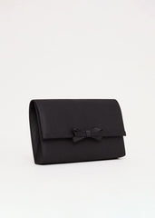 Grosgrain Bow Clutch Black