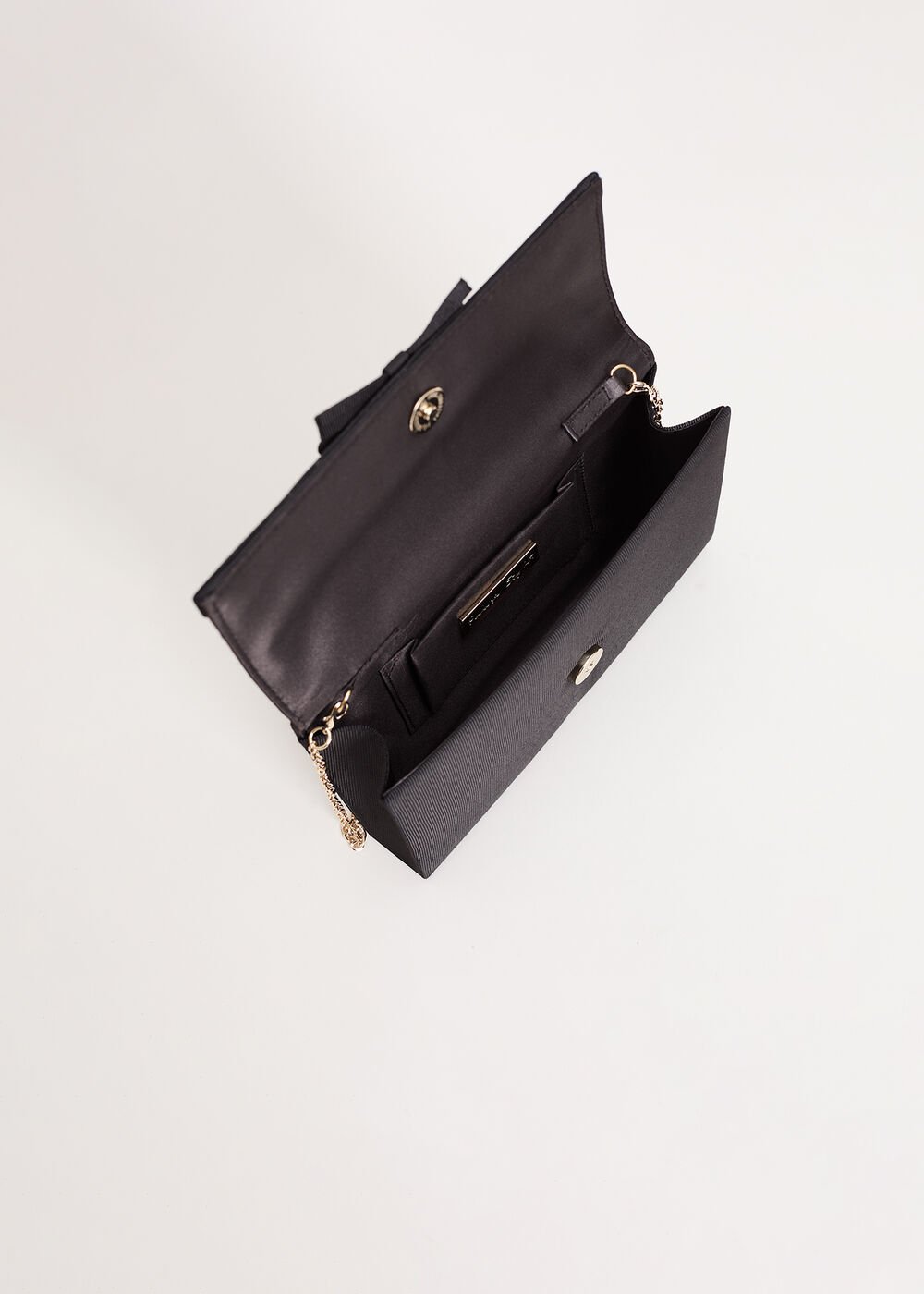 Grosgrain Bow Clutch Black