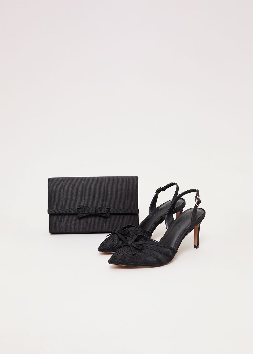 Grosgrain Bow Clutch Black