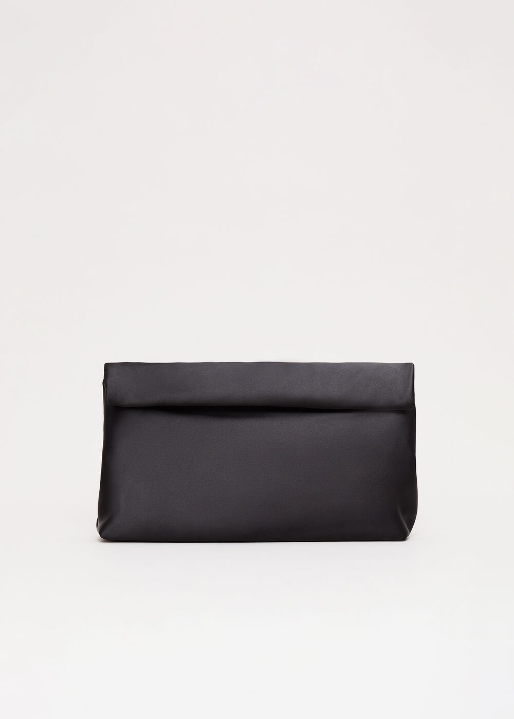 Satin Clutch Bag Black