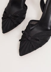 Grosgrain Slingback Black