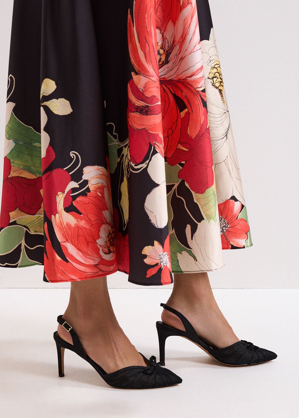 Grosgrain Slingback Black