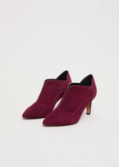 Suede Boots Dark Red