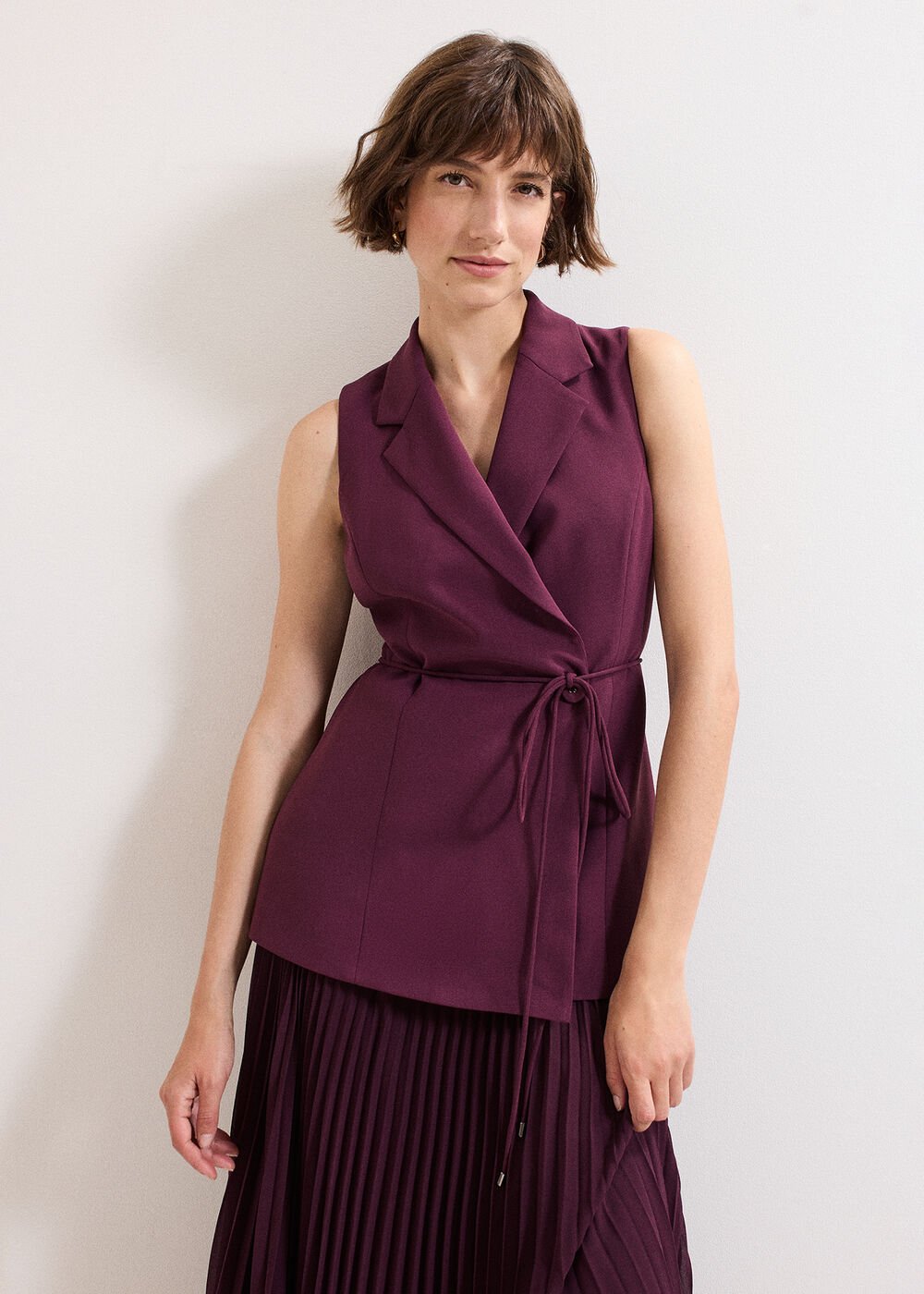 Becky Tux Midi Dress Burgundy