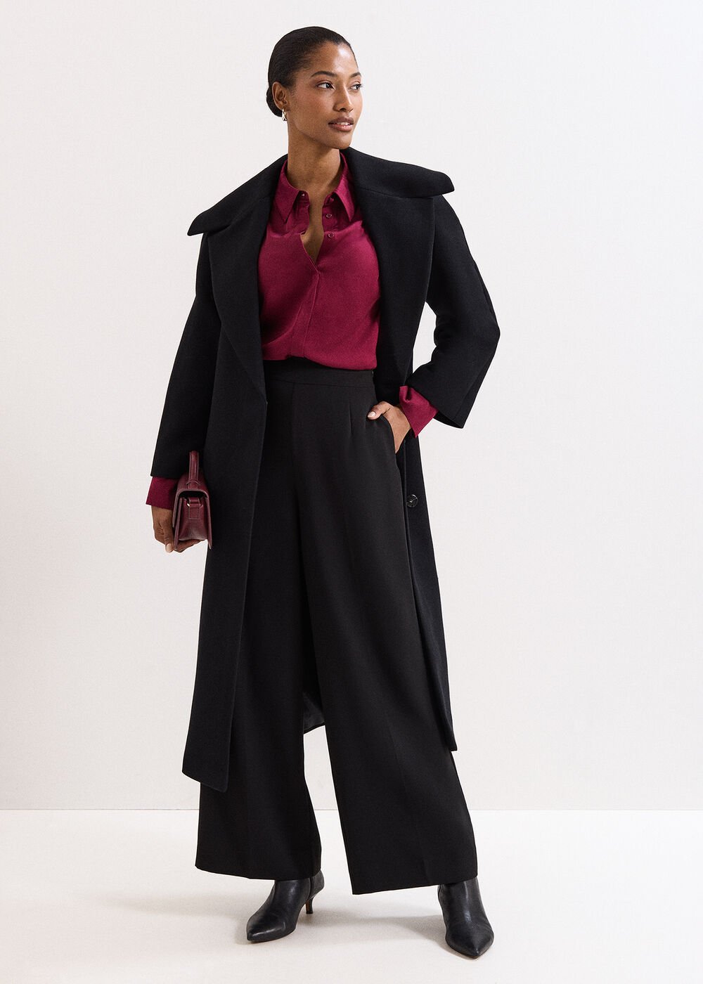 Annabel Collar Coat Black