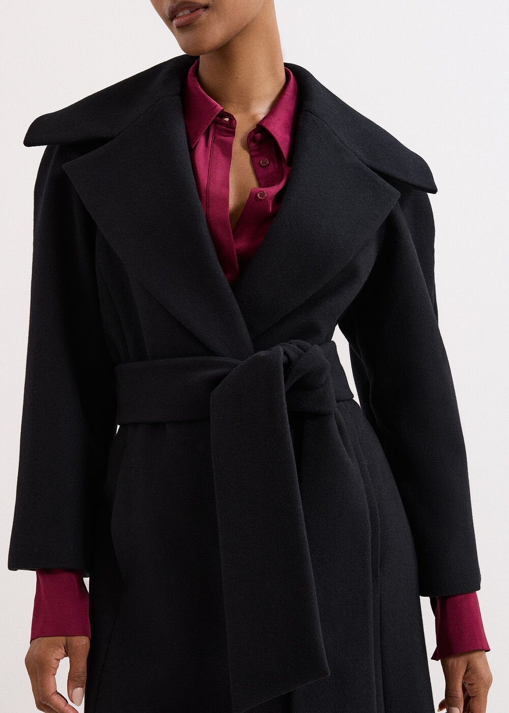 Annabel Collar Coat Black