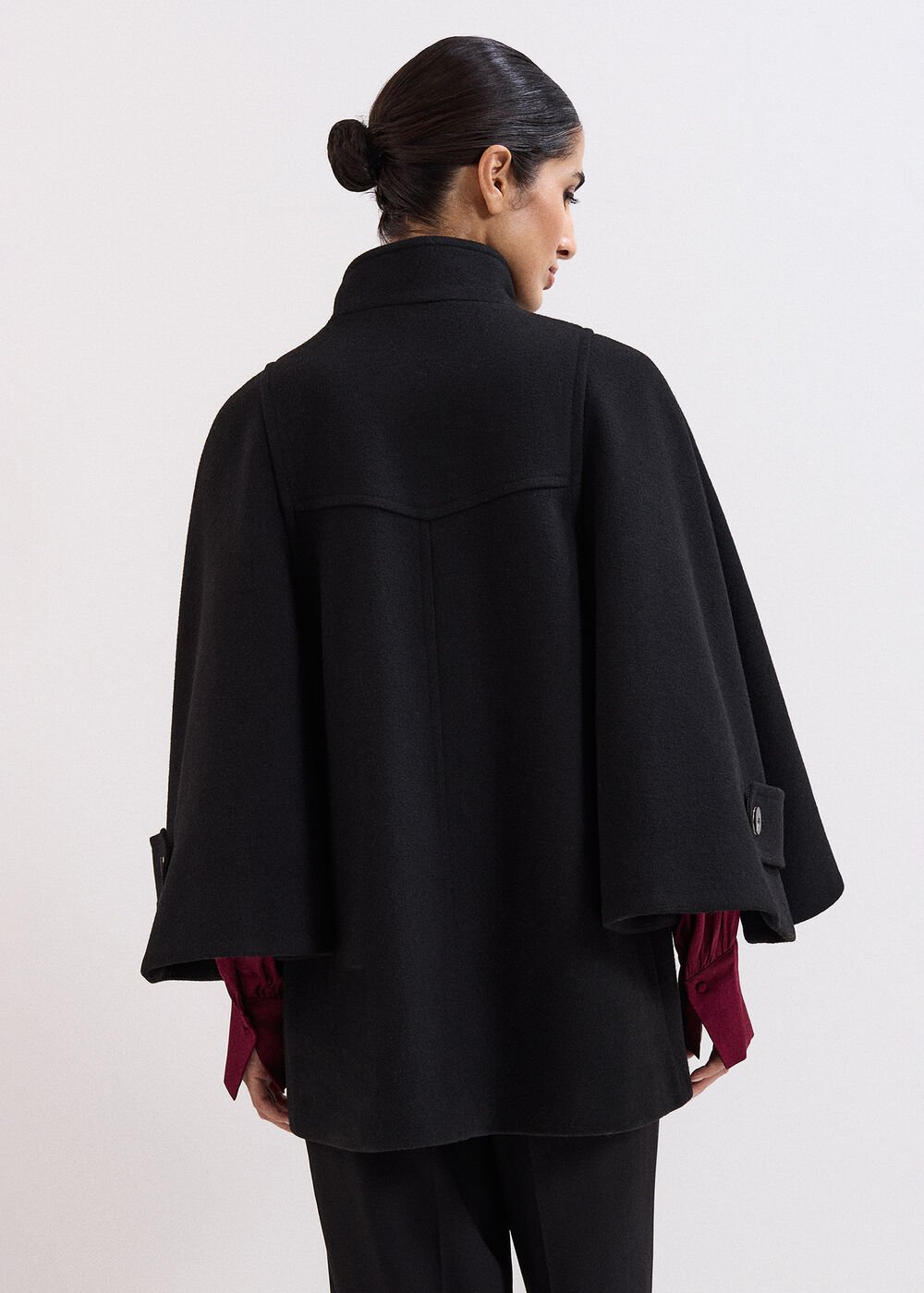 Katlin Cape Coat Black