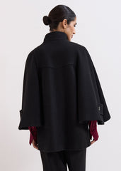 Katlin Cape Coat Black
