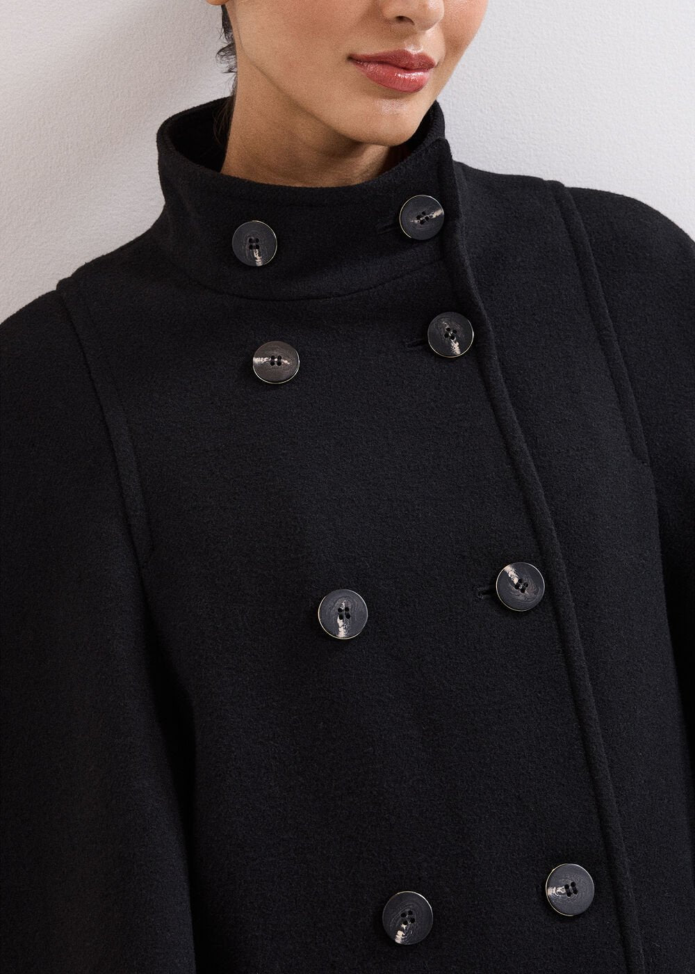 Katlin Cape Coat Black