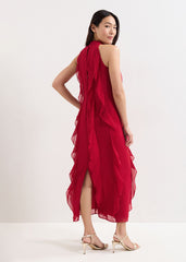 Helena Red Maxi Dress Red