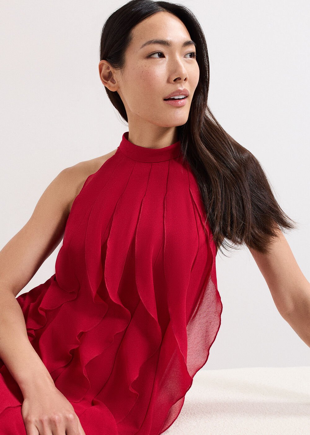 Helena Red Maxi Dress Red