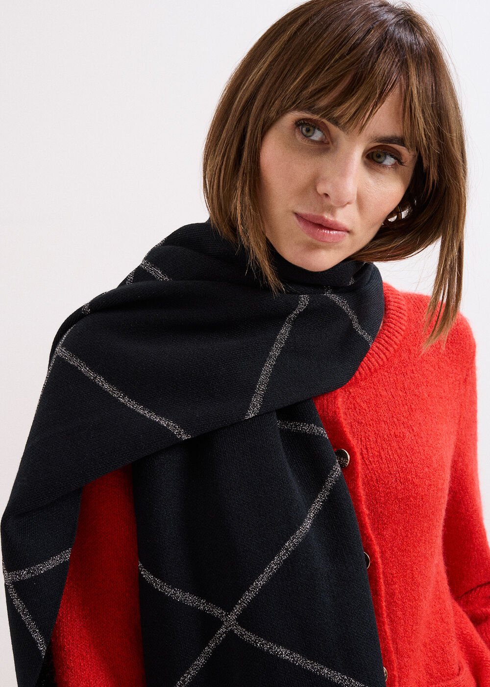 Luxe Lurex Scarf Black
