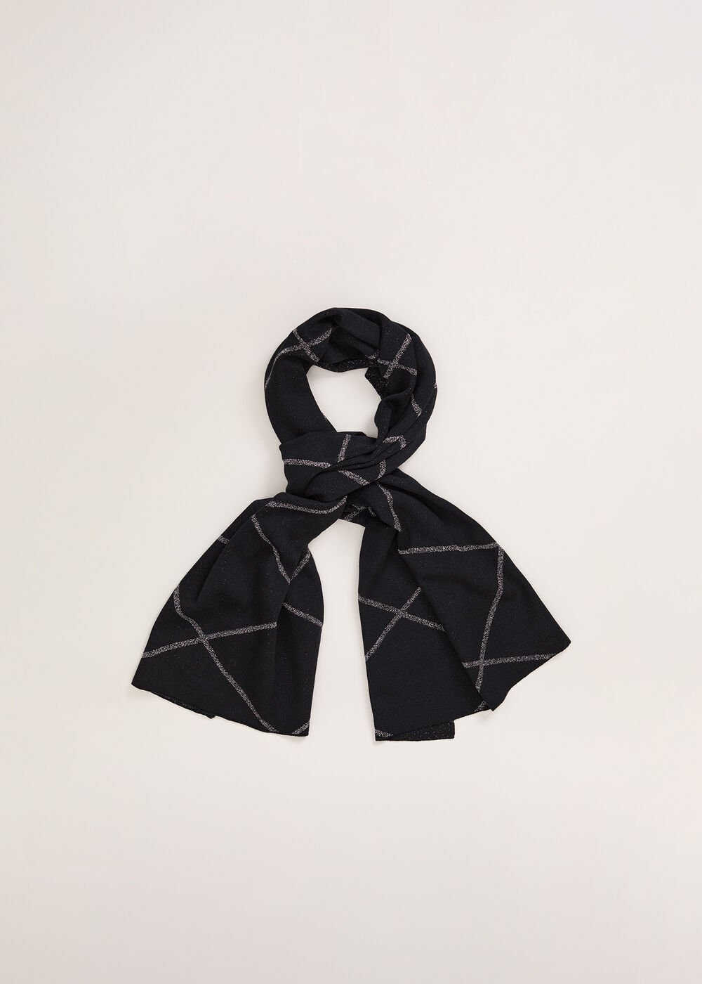 Luxe Lurex Scarf Black