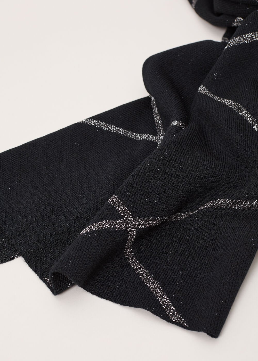Luxe Lurex Scarf Black