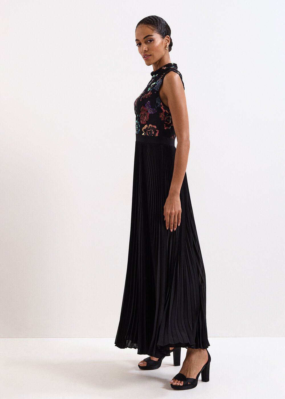 Lela Sequin Dress Black