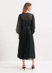 Lucie Pleat Dress Green