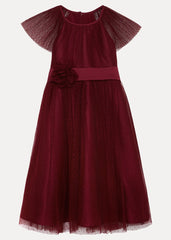 Melody Sequin Dress Burgundy