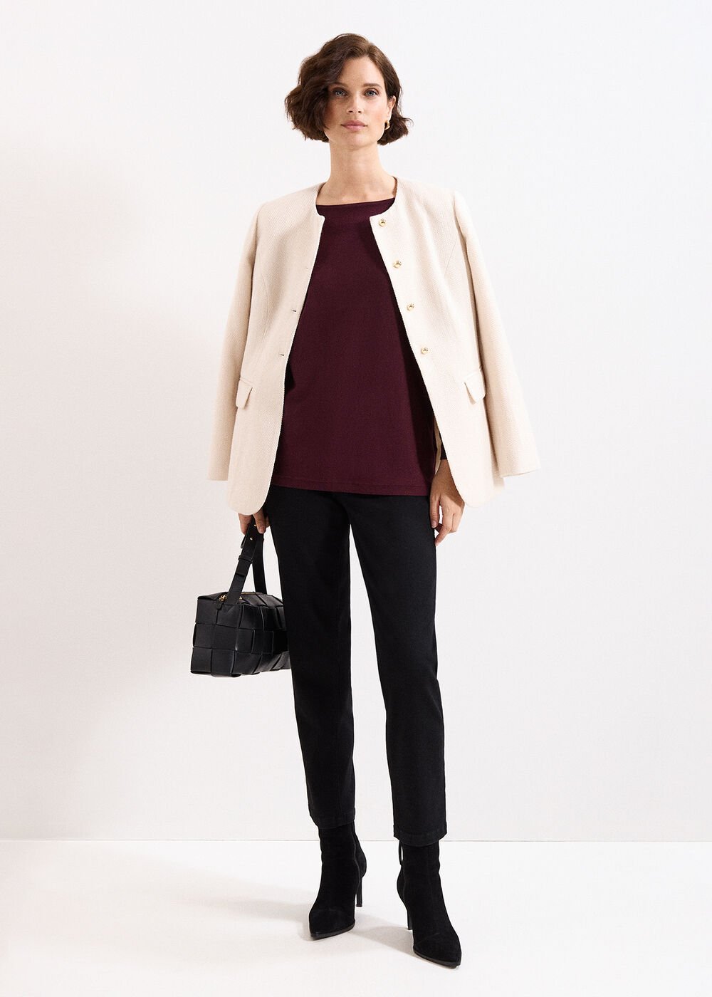 Long Line Cristine Jumper Burgundy
