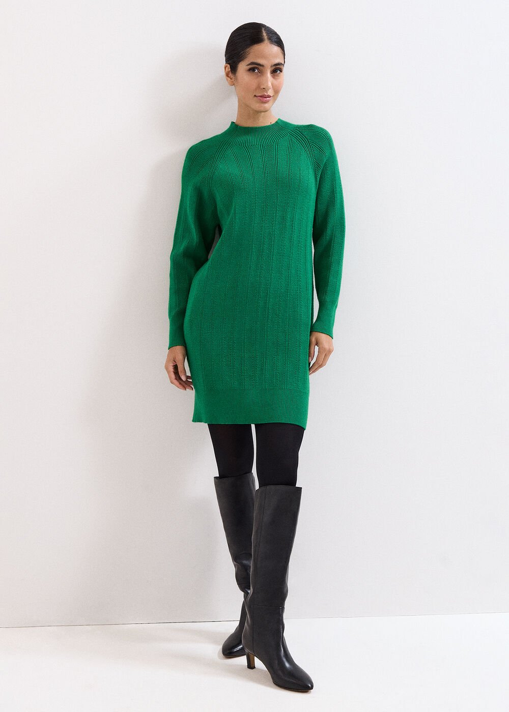 Eleana Green Knit Dress Green
