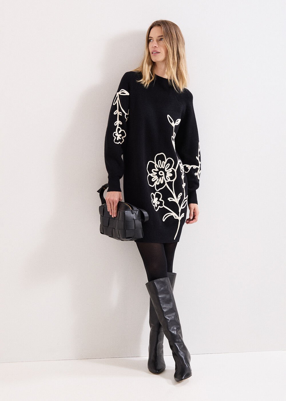 Rosa Jumper Dress Black/Ivory