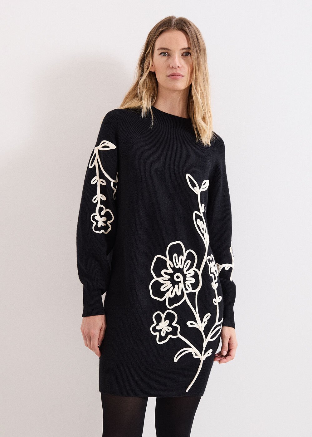 Rosa Jumper Dress Black/Ivory