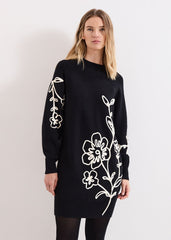 Rosa Jumper Dress Black/Ivory