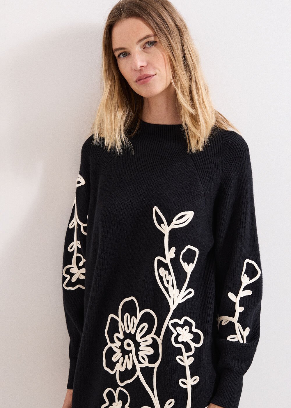 Rosa Jumper Dress Black/Ivory