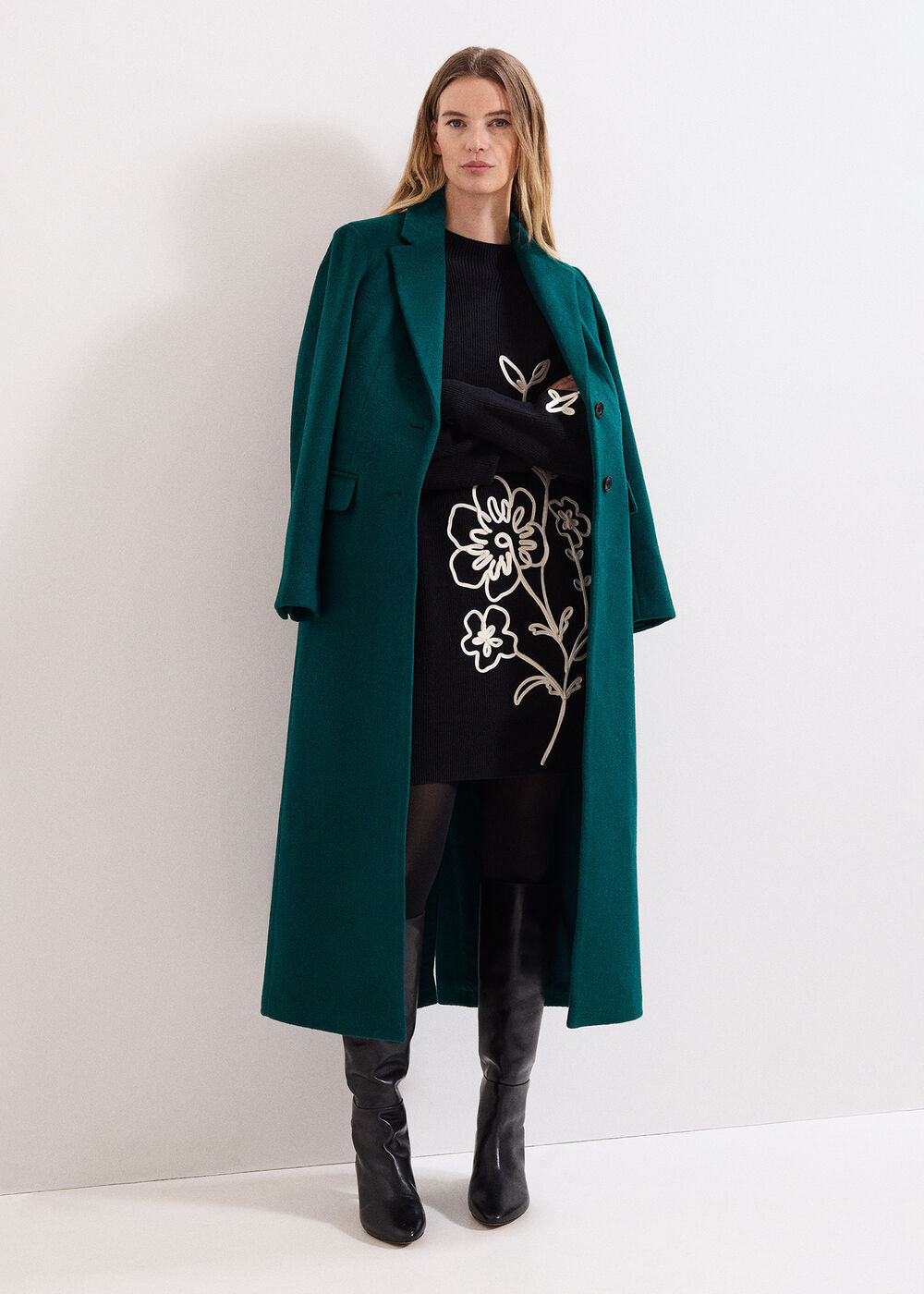 Rosa Jumper Dress Black/Ivory