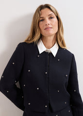 Rue Cropped Jacket Black