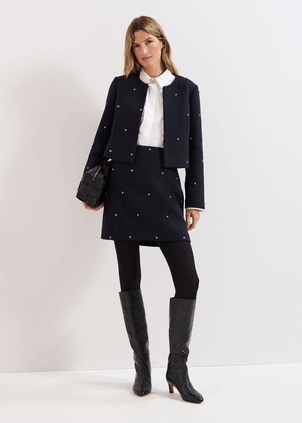Rue Cropped Jacket Black