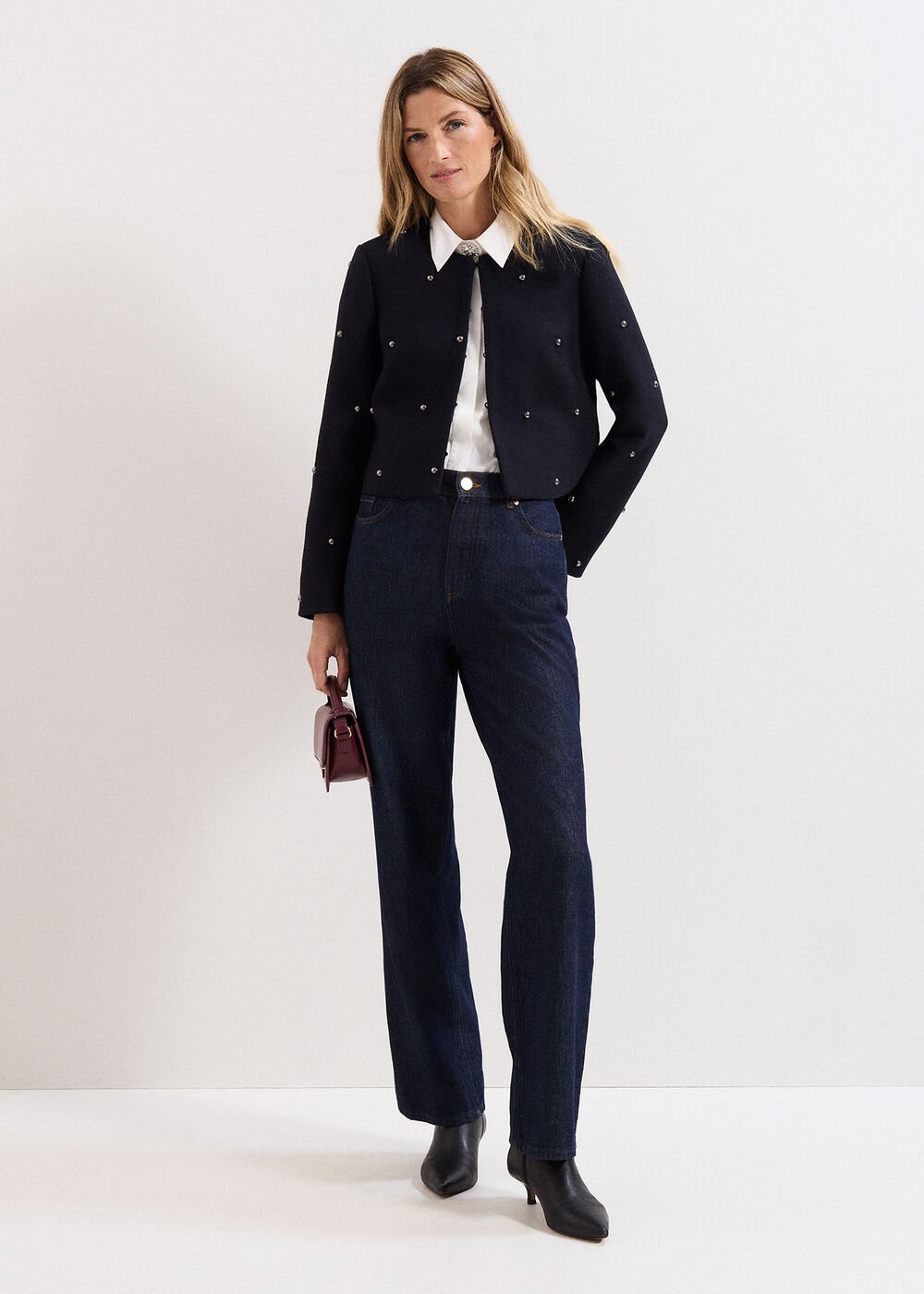 Rue Cropped Jacket Black