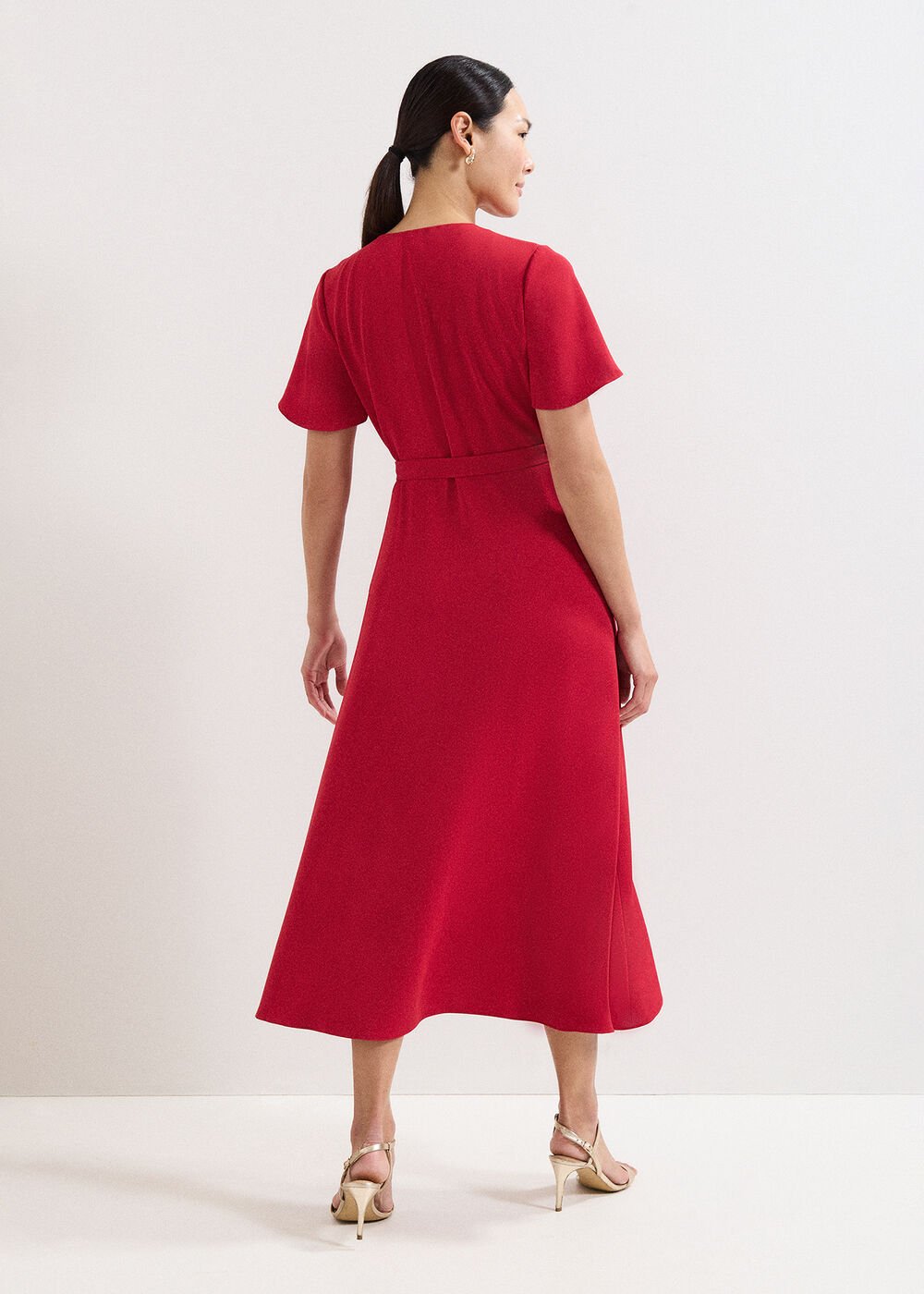 Julissa Wrap Dress Red