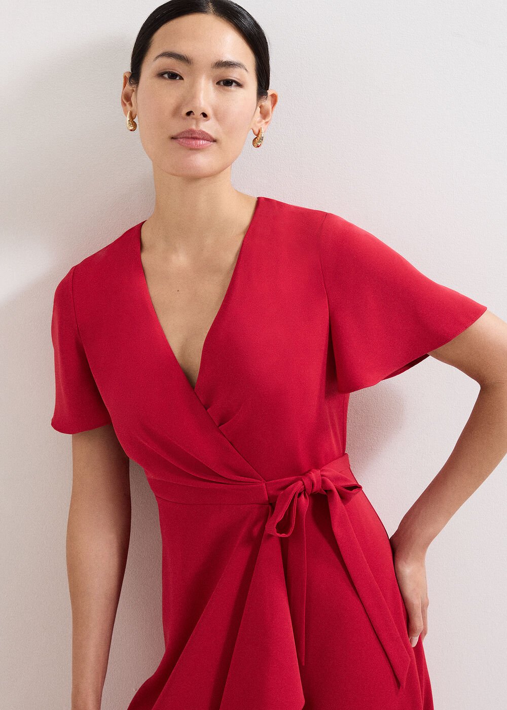 Julissa Wrap Dress Red