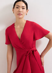 Julissa Wrap Dress Red
