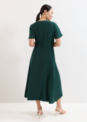 Julissa Wrap Dress Green