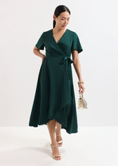 Julissa Wrap Dress Green