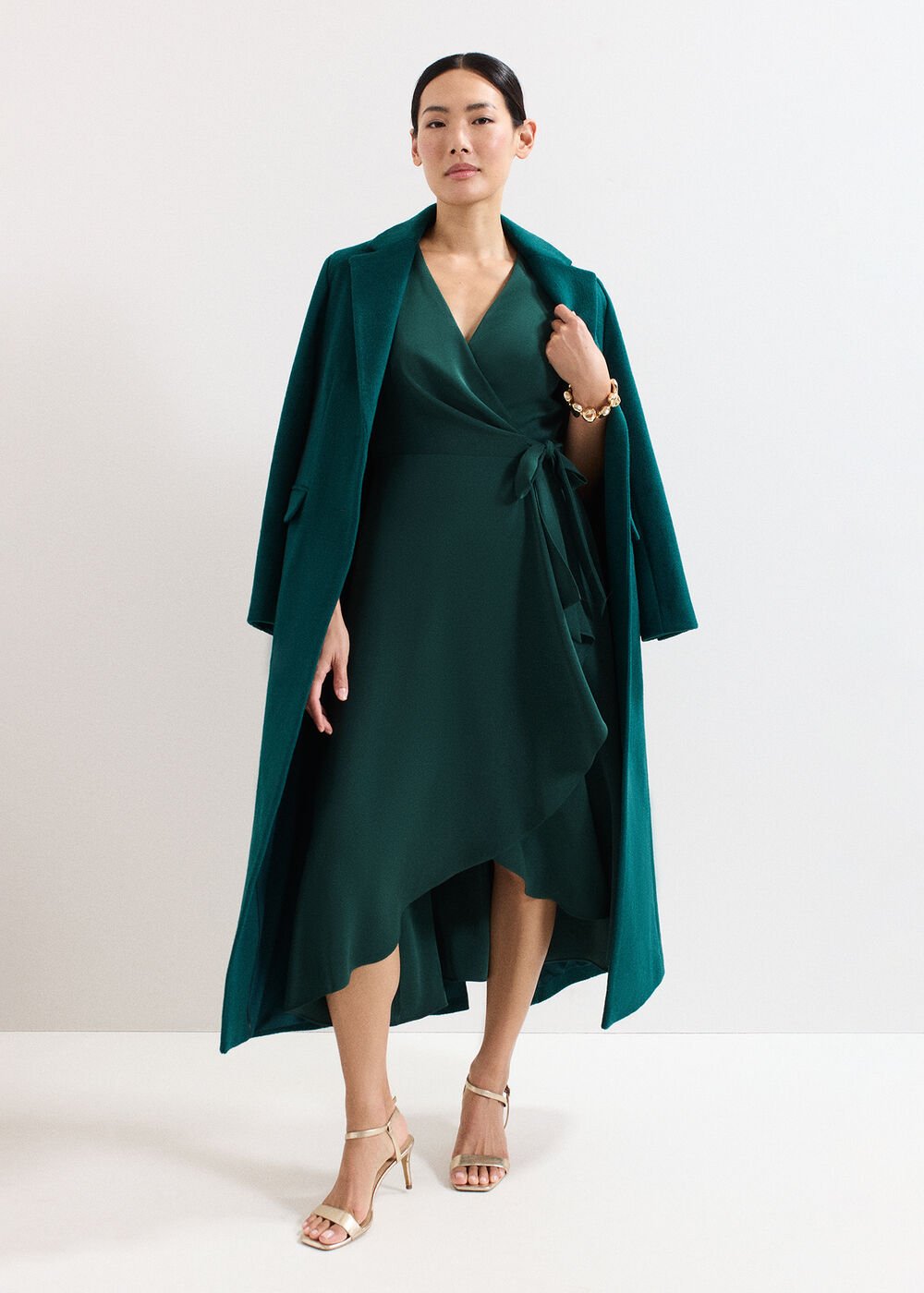 Julissa Wrap Dress Green