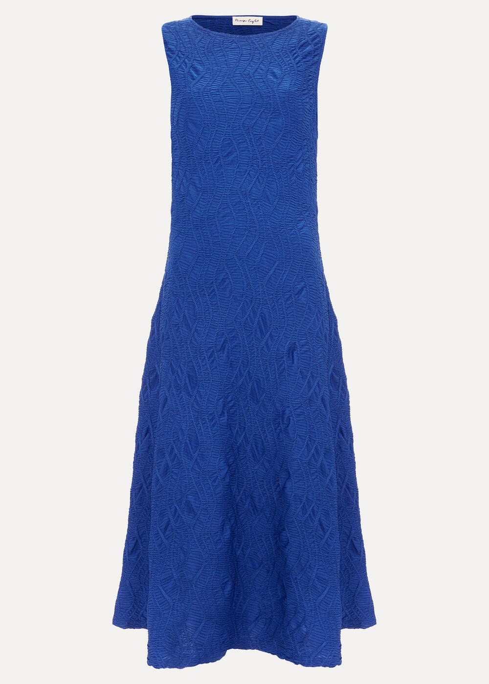 Talia Textured Midi Dress Blue