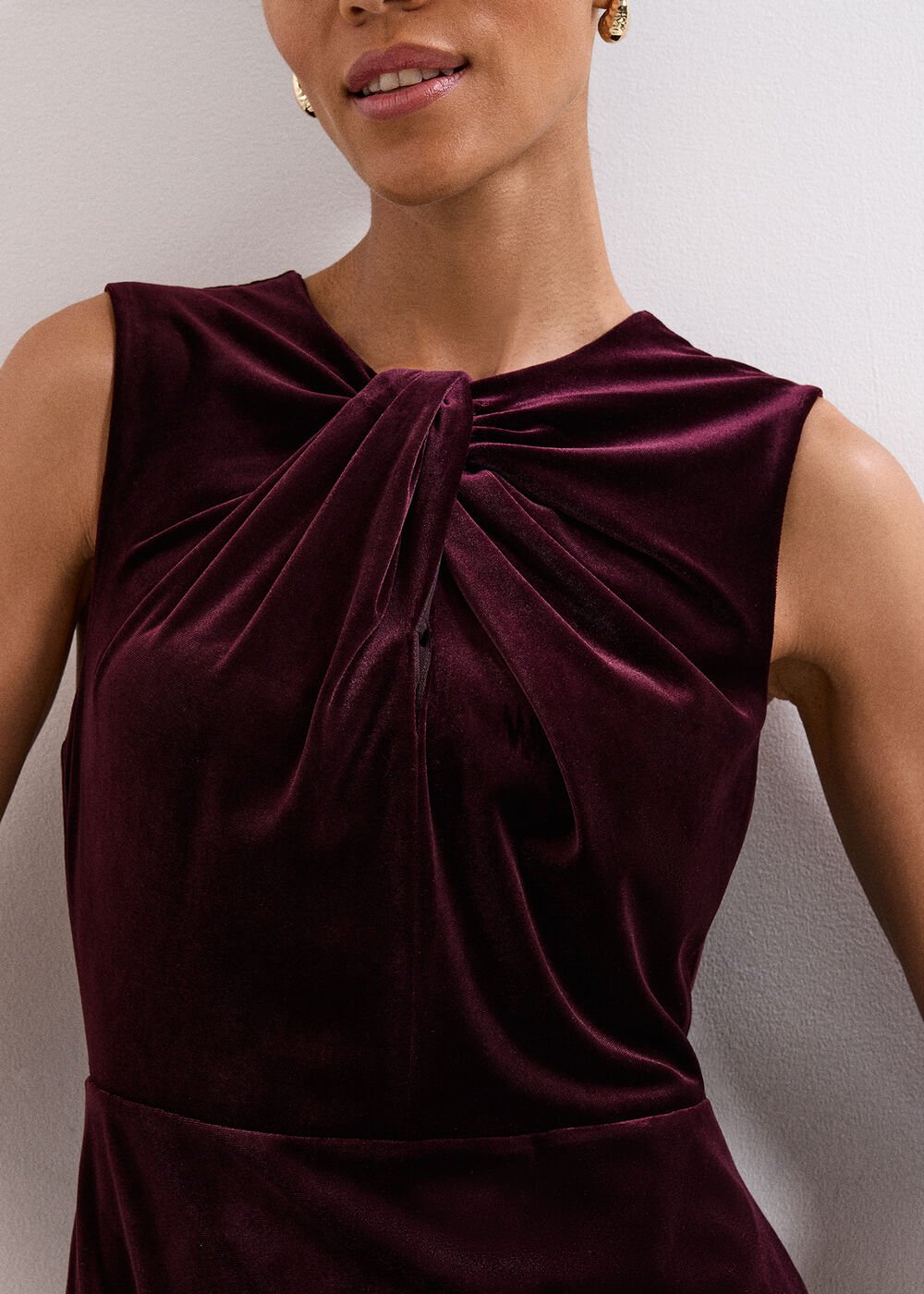 Petite Ava Dress Burgundy