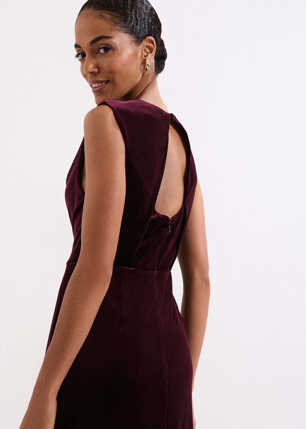Petite Ava Dress Burgundy