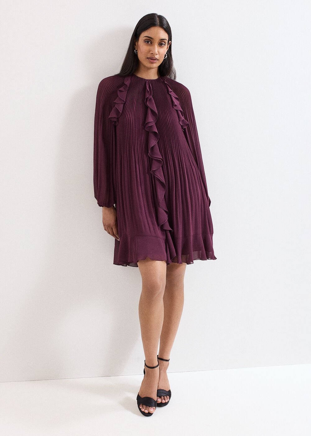 Layla Swing Dress Burgundy