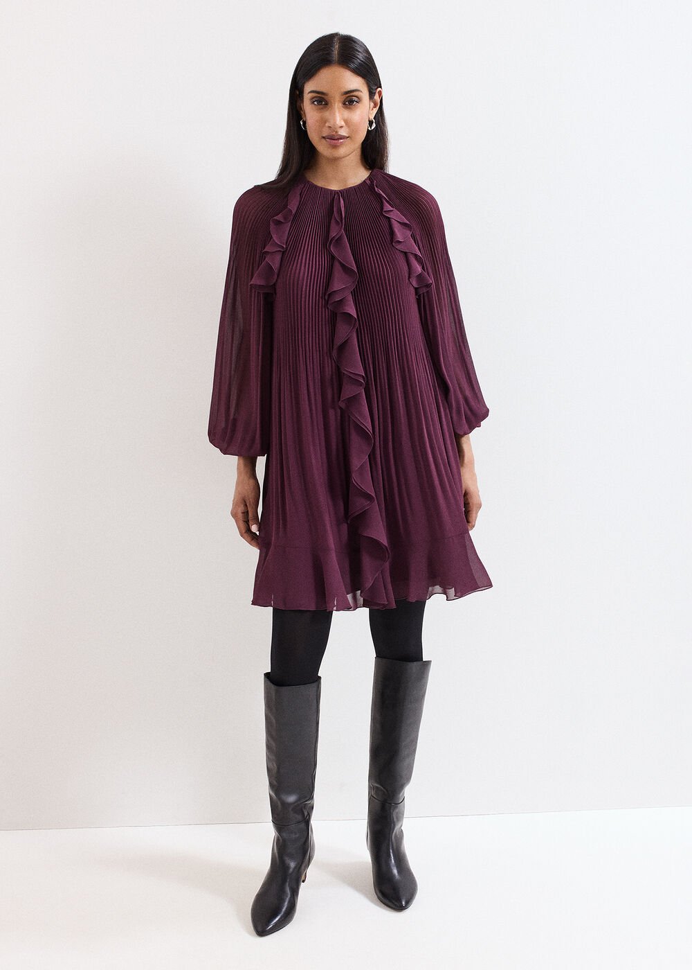 Layla Swing Dress Burgundy