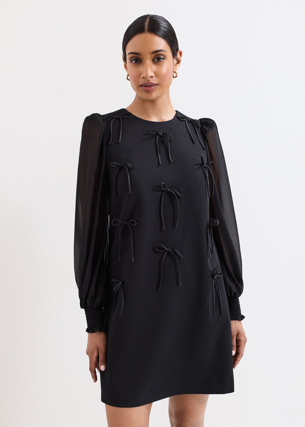Jamie Bow Dress Black